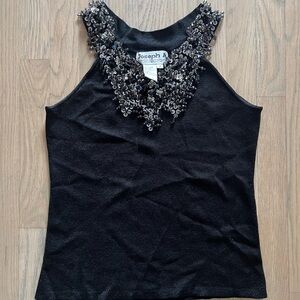 Vintage Joseph A Black Embellished Women's Top